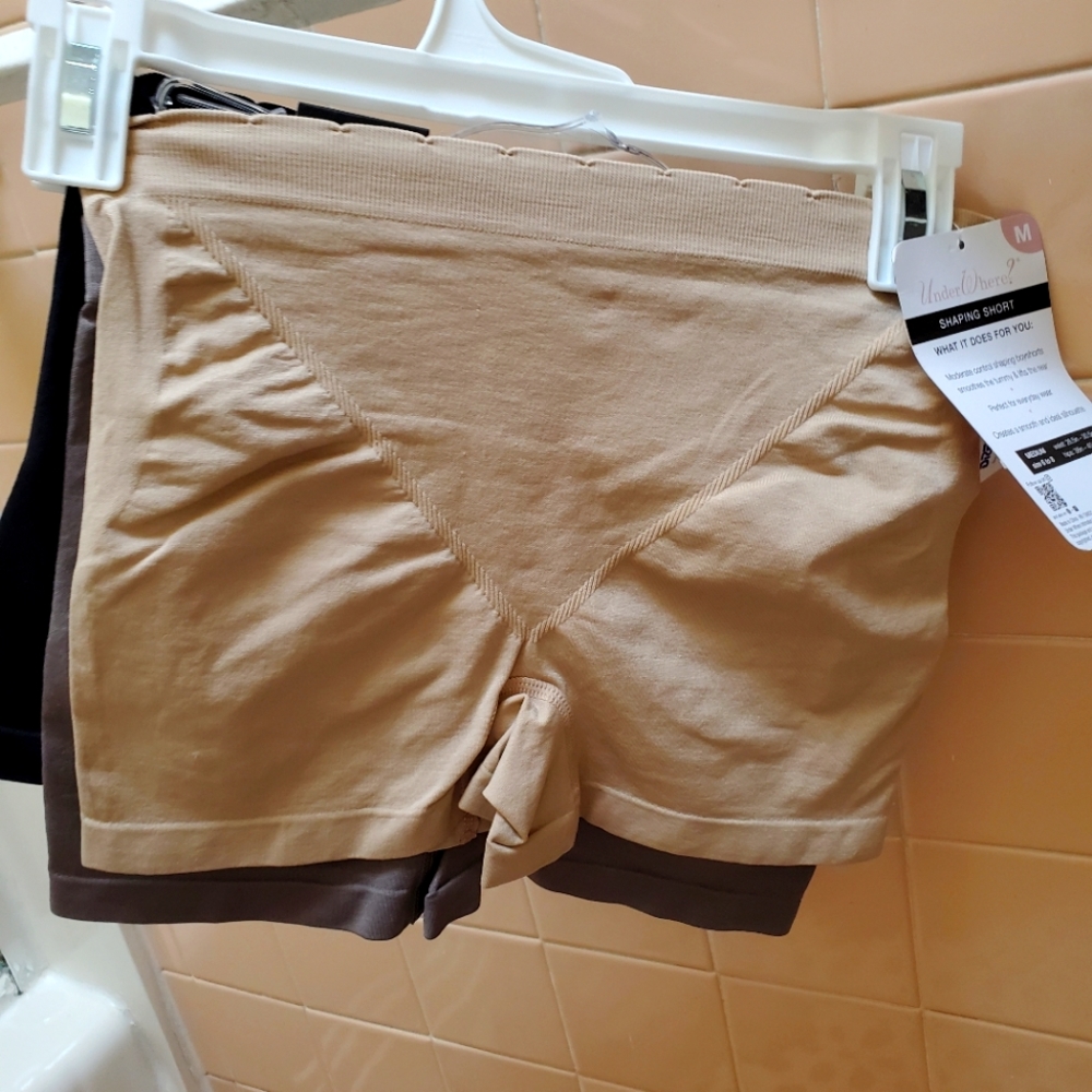 NWT 3PK UnderWhere? Shapewear; Tan/Cho/Blk;SZs 1X, L, & XL; ModControl; $35 Each